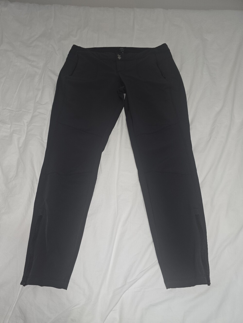 KUHL Transcendr Skinny Pants Womens 14 Regular Black Hiking Softshell Zip Ankle